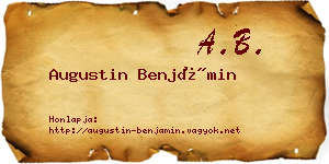 Augustin Benjámin névjegykártya